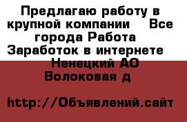 Предлагаю работу в крупной компании  - Все города Работа » Заработок в интернете   . Ненецкий АО,Волоковая д.